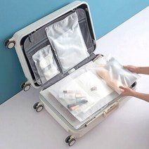 의류 소품 정리 대형 반투명 지퍼백 파우치 10장