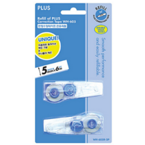 플러스수정테이프리필 WH-605R WH-604R 5mmX6m 4.2mmX6m, 플러스수정테이프리필WH-605R(청색)5mm