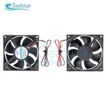 전기선 리드선 전등 스위치 1 Pcs DC8025 5V/12V/24V 오일 베어링 8cm 2 선 DC 냉각 팬 PBT 물질 환기 및 전자 제품의 방열, 03 24V