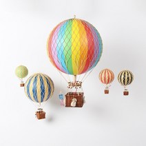 어센틱모델즈 열기구 모형 모빌 아이방 꾸미기 인테리어, 레드