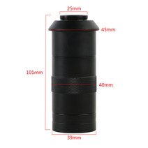 조정 가능한 배율 100X 줌 C 마운트 렌즈 HDMI VGA USB 산업 비디오 현미경 카메라용 15CM 이상 작동 가능