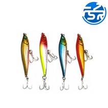 4컬러 쏘가리 배스 미노우 바다 루어낚시 미끼 베스, YellowRed, 15g