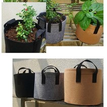 부직포 화분 미니 텃밭채소 대파 키우기 2갤런 20x20, 1화분2갤런-블랙