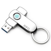 [해외] BANQ F16 64GB 128GB 고속 인식 지문 암호화 된 하이테크 펜 드라이브 보안 메모리 USB 3.0 플래시 드라이브 256G, 128GB 은
