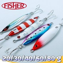 심쿵낚시-피셔 리얼앤초비 슬로우지그 메탈지그(20g~80g) 삼치/갈치/농어/방어/부시리, 30g, Color-04