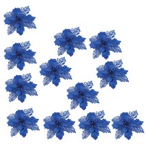 크리스마스 16cm 포인꽃 12개 세트, 푸른색