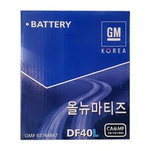 GM순정배터리 DF40L (내차 밧데리 확인후 주문) 마티즈 올뉴마티즈 자동차배터리 폐반납, GM순정 DF40L_공구대여_폐전지반납