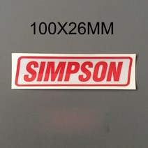 시스템 하이바 오토바이 바이크 헬멧 오픈페이스 반모 헬멧 빈티지 클래식 헬멧 성격 스티커 심슨 반사 스티커 스티커 바이저 스티커 헬멧김서림방지 헬멧악세서리 빅사이지헬멧 헬맷, 100x26mm