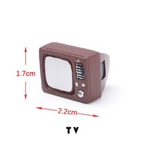 야외벤치 버스정류장 의자 야외용 버스 공원 철제 플라스틱 카페 정원 1쌍 인형 집 미니어처 벤치 수지 DIY, 17 TV