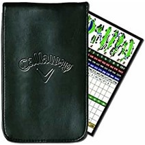 캘러웨이 Callaway 골프 가죽 스코어카드 홀더 블랙 17.8 x 10.8 cm