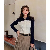 여성 꽈배기 연핑크 볼레로 초록 트위드 스팽클 아가일 교복 니트 가디건 S 라인 초가을 기질 카디건 탑 어 슬림 스웨터