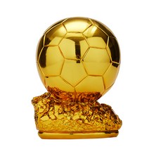 인테리어편집샵 스톤오브제 공예 골드 축구 전략 조각 기념품 트로피 수지 장식품 방 장식 경기 상금 품, 01 25cm, 01 Gold Without Plate