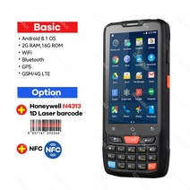 4G 안드로이드 PDA 핸드 POS 터미널 인벤토리 머신 하니웰 스캐너 1D QR 바코드 리더 와이파이 블루투스, 03 1D Honeywell NFC_01 미국