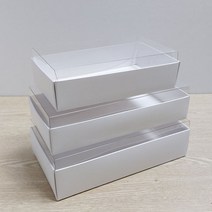 투명뚜껑 직사각쿠키상자(2가지사이즈 /10장)구움과자 구움쿠키 제과포장 디저트포장