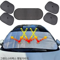 [RA㏓] 그랜드스타렉스 햇빛가리개 차단 앞유리커버 박용품 가리개 차박 자동 량용 앞창 차량 ▷_§Ea, §§_앞창외부장착6종세트