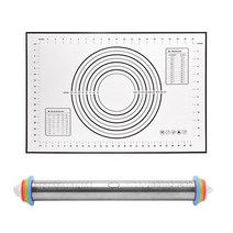 압연기 프레스 롤러 롤링기 밴딩기 압착기 굴곡기 조정 가능한 롤링 핀 반죽 매트 반죽, 베이킹 세트 2