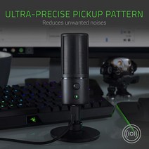 레이저RAZER Razer 세이렌 X USB 스트리밍 마이크 클래식 블랙 전문가용 내장형 쇼크마운트 슈퍼카디오이드 픽업 패턴 아노다이즈드 알루미늄 소재