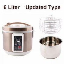 솜사탕메이커 솜사탕 만들기 5/6L 검은 마늘 발효기 전기 스마트 발효 기계 자동 Zymolysis Zymosis 냄비 나토 요구르트 메이커 EU 미국 108713, 6L 업데이트, 영국