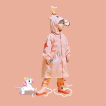 [3색] 929 유아 레인부츠 양말 아동 키즈 우비 레인코트 비옷 장화우산세트 공룡우비 디노