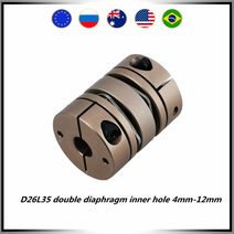 카플러 에어 원터치 유압 모터 커플러 높은 토크 d26l35 이중 다이어프램 내부 구멍, 5mmx5mm