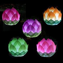 태양광연화등 - 야외용 연꽃등 연등 LED 부처님오신날 초파일 충전식조명, 보라