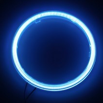 COB LED 주행등 자동차 DRL 헤드라이트 12V 아이즈 장식 조명 엔젤 전구 스타일링 헤일로 램프 링 안개등 DC 주간 조명, crystal blue