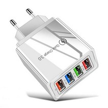 USB 고속 충전기 USLION-USB 3.0 휴대폰 어댑터 아이폰 11X7 샤오미 태블릿용 휴대용 벽 유럽/미국 플매트 카펫 러그용, [03] EU WHITE