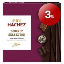 Hachez 하세스 독일 직배송 다양한 초콜릿 모음 셀렉션 125g Dunkle schokolade Selektion, 3팩