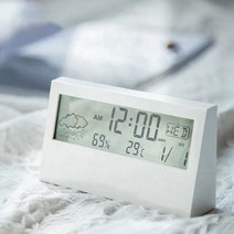 TAY576245웰닷 디지털 투명LCD 온습도계 온도 습도 시계 알람 요일 기능, 1