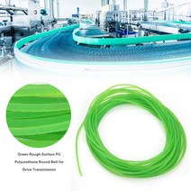 컨베이어 벨트녹색 원형 PU 컨베이어 벨트 직경 2 3 4 5 6 8 10 15mm 압축기 동기 드라이브 폴리우레탄, 02 4mmx10m