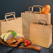 크라프트 종이 쇼핑백 플랫백 4종, 50ea