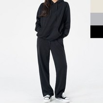 여자 무지 기모 후드 트레이닝 세트 운동 런닝 홈웨어
