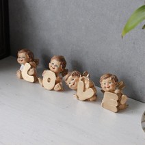 LOVE 아기 천사 선반 장식 인형 4종 세트 미니어처인형 홈스타일링 집 업소