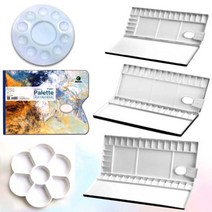 꽃접시 원형 A4 종이팔레트 흥일 알루미늄 파레트 팔레트 20 30 35칸, 동양화수채화꽃접시팔레트7칸