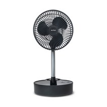 이스타 접이식 회전 선풍기 ES-FD7200 휴대용 탁상용 캠핑용 대용량 배터리 충전, ES-FD7200 블랙