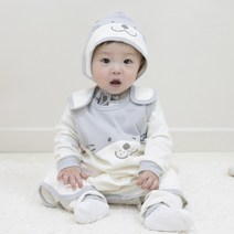 메르베 메르베 아기토깽이 신생아 수면조끼_사계절용