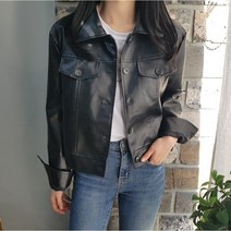 상상그이상 여성용 미니 카라 라이더 크롭 가죽자켓 숏자켓 캐쥬얼 점퍼 트렌디한 레더자켓
