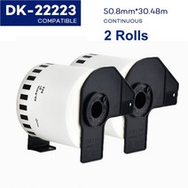 Brother 열전 사 프린터 용 2 롤 태그 QL570 DK 22205 DK11209 DK22205 연속 및 다이 컷 표준 주소 라벨, [12] 2Rolls DK-22223, 12 2Rolls DK-22223
