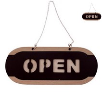 YOLOMAM 걸이형 OPEN CLOSED 우드 대 나무패말