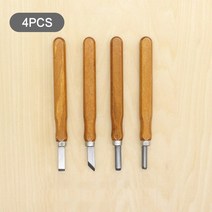 우드카빙 조각칼 조각도 키트 3/4pcs 나무 조각 치즐 도구 DIY 목공 올리브 칼 수제 세트, 02 4pcs