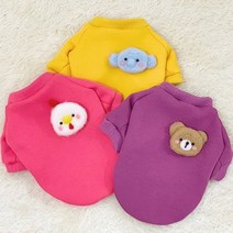 핸즈앤독 기모 귀요미 후드+양모브러치 고급원단 핸드메이드 강아지옷 애견의류, 크롭기장-피치핑크