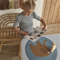 오이오이 [OYOY] 플레이스 매트 라운드 일러스트 (택1), 선택:코끼리 토르말린, 단품