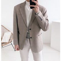 브라이트 타탄체크 스판 투버튼 싱글 블레이져 자켓(2color)