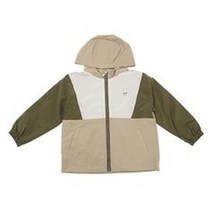 게스키즈 컬러 블록 야상 공용 베이지 (카키0 점퍼 G26KDJ040Y4