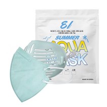 아쿠아 워터파크 여름마스크 4매입 대형 중형 소형 사은품 증정 스트랩 향균가드, 화이트, 중형4매입