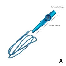 오르프 악기 악기놀이 취미로프와 함께 1pc 금속 카즈 플루트 경량 휴대용 피리 다이어프램 입 Kazoos 악기, 01 blue