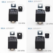 자동차 컨버터 인버터 퓨즈 포함 릴레이 모터 보트 12V 24V 4 핀 5 40A 80A, 1.40A Relay - 12V 4Pin, 1개