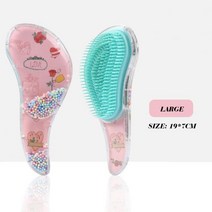 1pcs 매직 핸들 빗 정전기 방지 마사지 헤어 브러시 엉킴 Detangle 샤워 살롱 스타일링 도구, [15] L