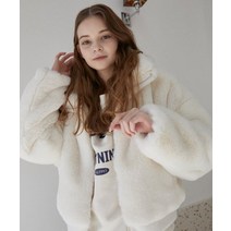 DISTN9NE 레트로팝 밍크 집업 IVORY LM4JF811-003
