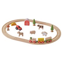 영아 유아 상상력 안전한 원목 동물 굴러가는 기차 레일 세트 어린이날 4세